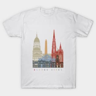 Buenos aires skyline poster T-Shirt